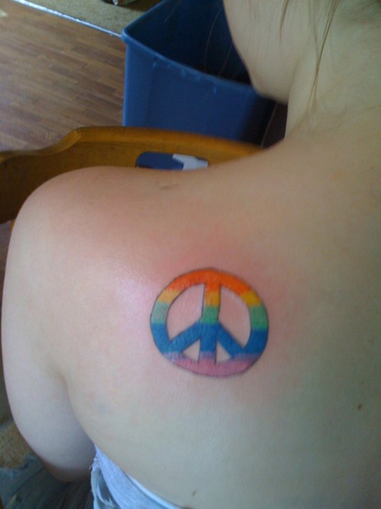Beautiful rainbow tattoo design, idea 42