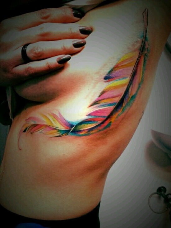 Beautiful rainbow tattoo design, idea 25