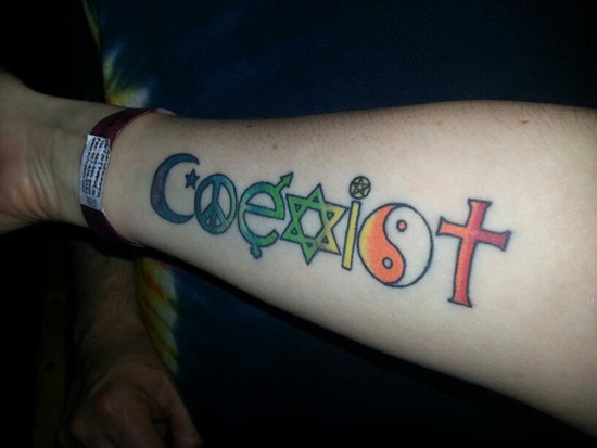 Beautiful rainbow tattoo design, idea 26