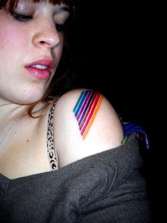 Beautiful rainbow tattoo design, idea 20
