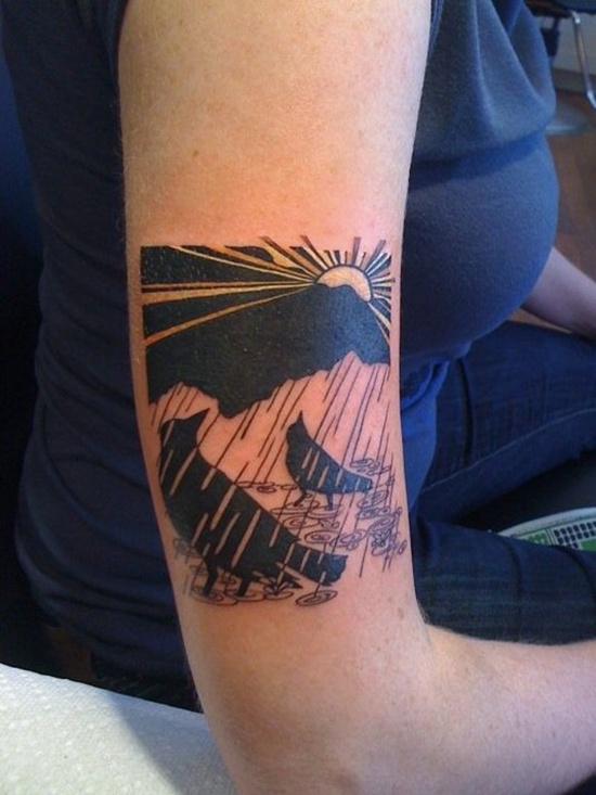 Rain tattoo design, idea 11