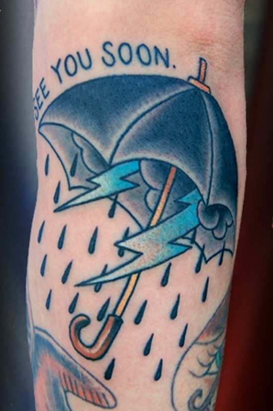 Rain tattoo design, idea 25