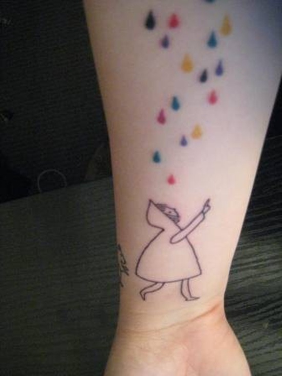 Rain tattoo design, idea 30