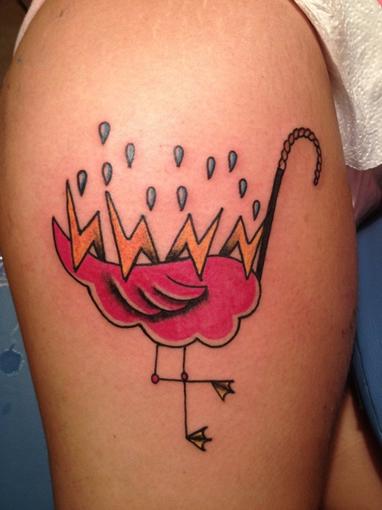 Rain tattoo design, idea 1