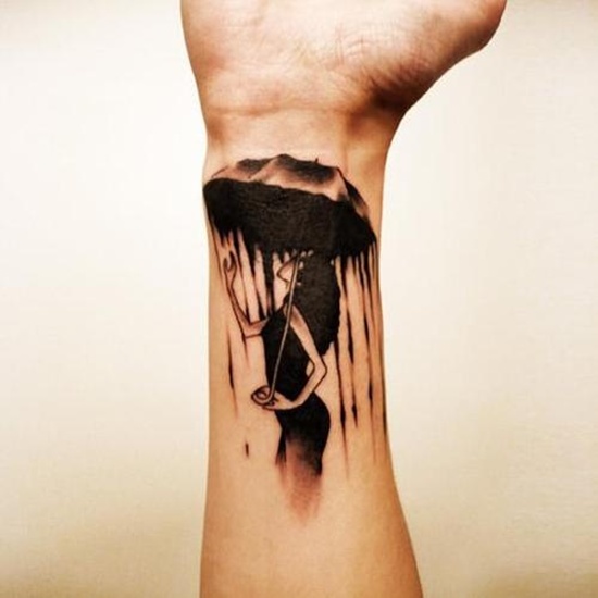 Rain tattoo design, idea 7