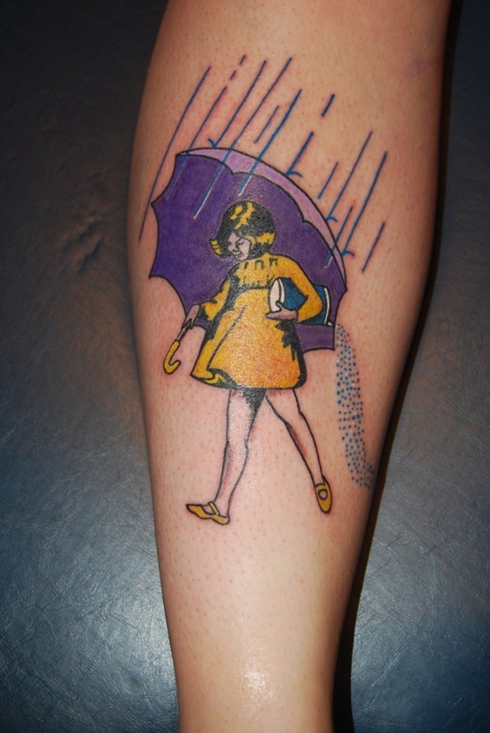 Rain tattoo design, idea 6