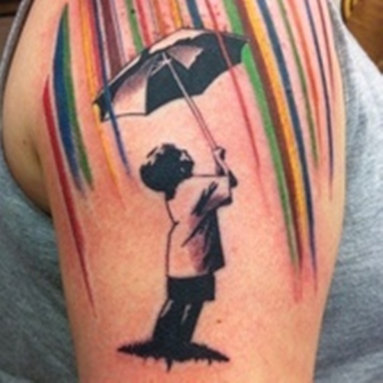 Rain tattoo design, idea 9