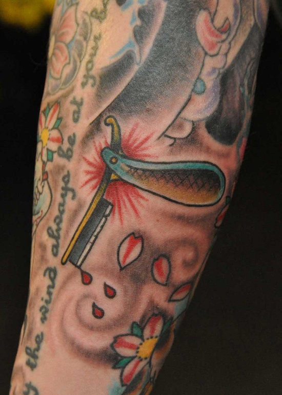Razor tattoo design, idea 13