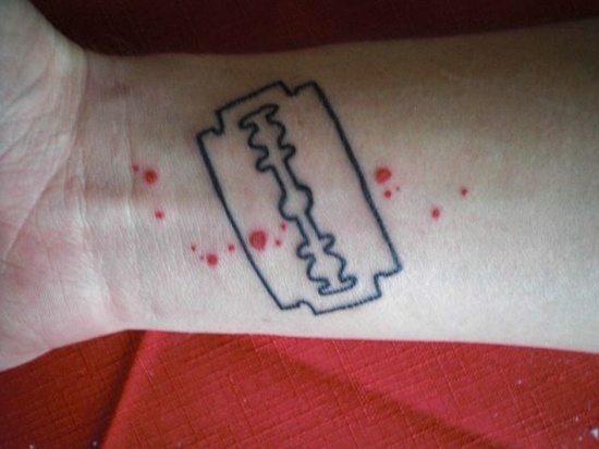 Razor tattoo design, idea 8