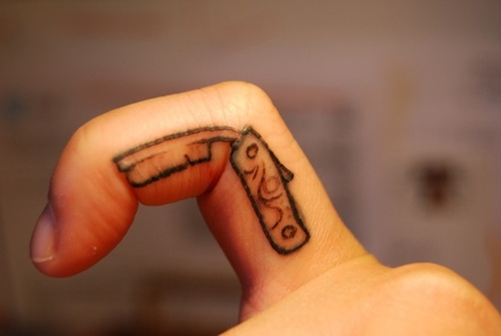 Razor tattoo design, idea 9