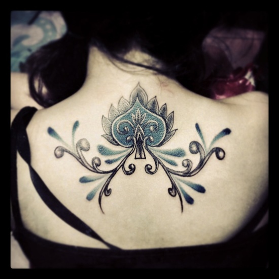 Some remarkable spade tattoo design, idea 15