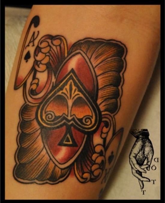 Some remarkable spade tattoo design, idea 18