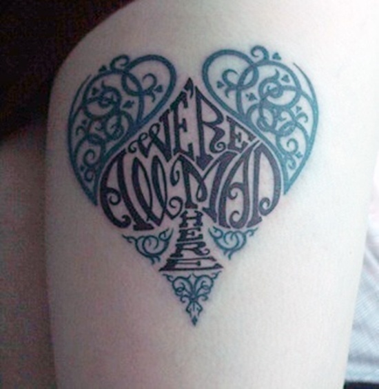 Some remarkable spade tattoo design, idea 4