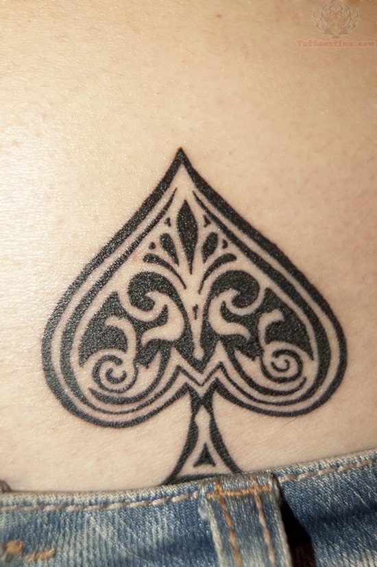 Some remarkable spade tattoo design, idea 11