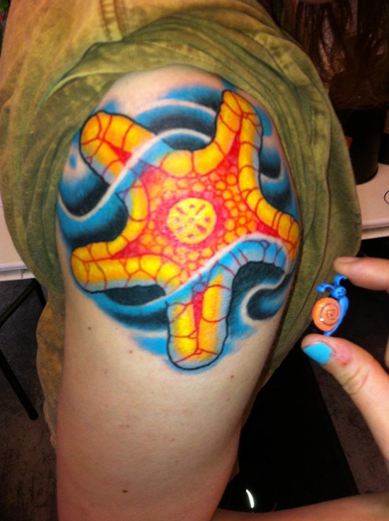 Exceptional starfish tattoo design, idea 56