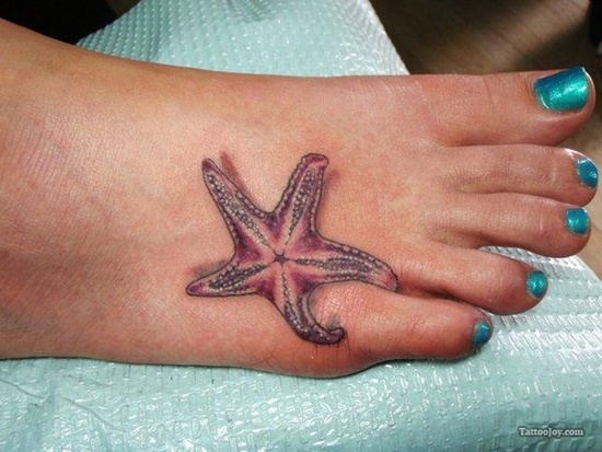 Exceptional starfish tattoo design, idea 37