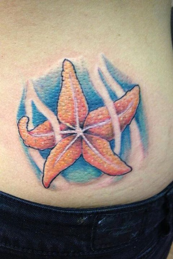 Exceptional starfish tattoo design, idea 39