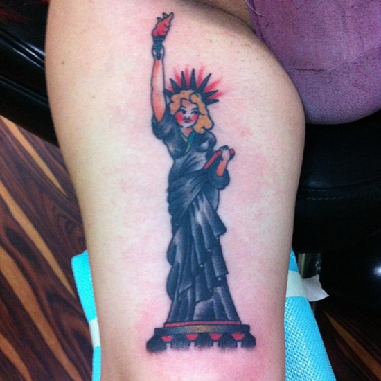 Statue of liberty tattoos design, idea 15