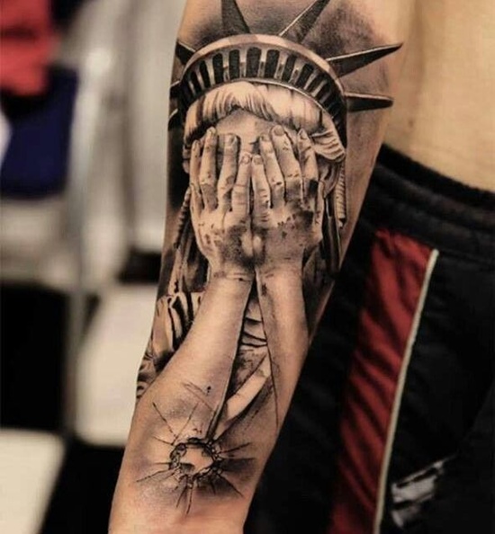 Statue of liberty tattoos design, idea 19