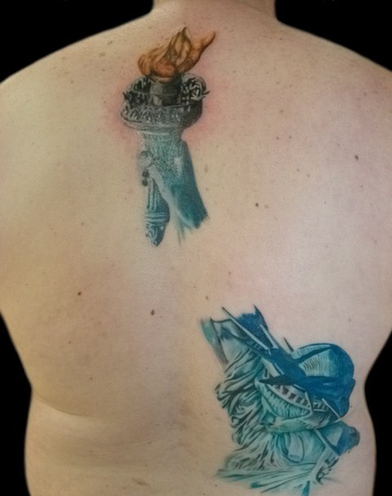 Statue of liberty tattoos design, idea 22