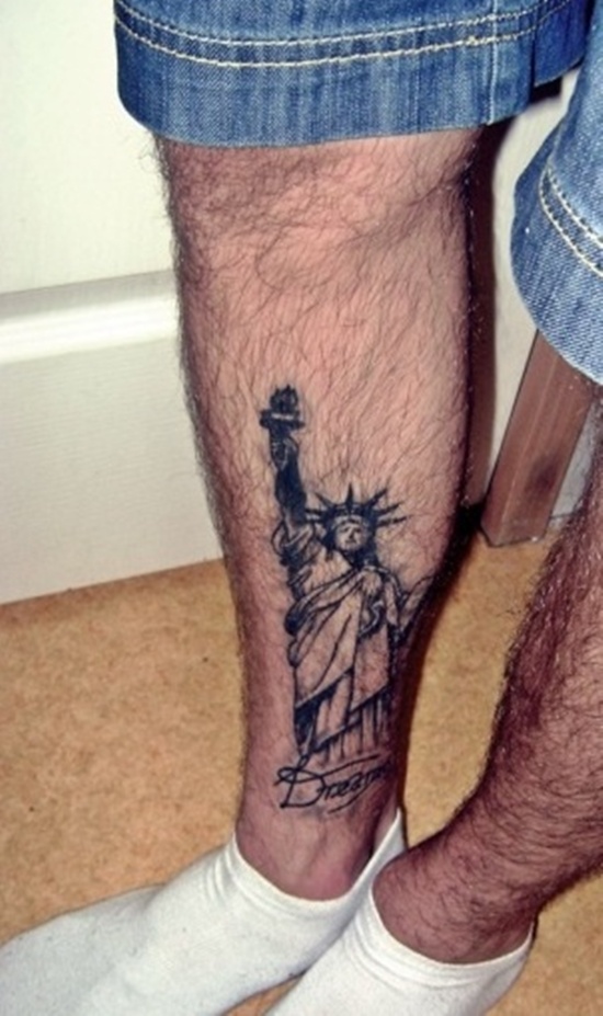 Statue of liberty tattoos design, idea 6