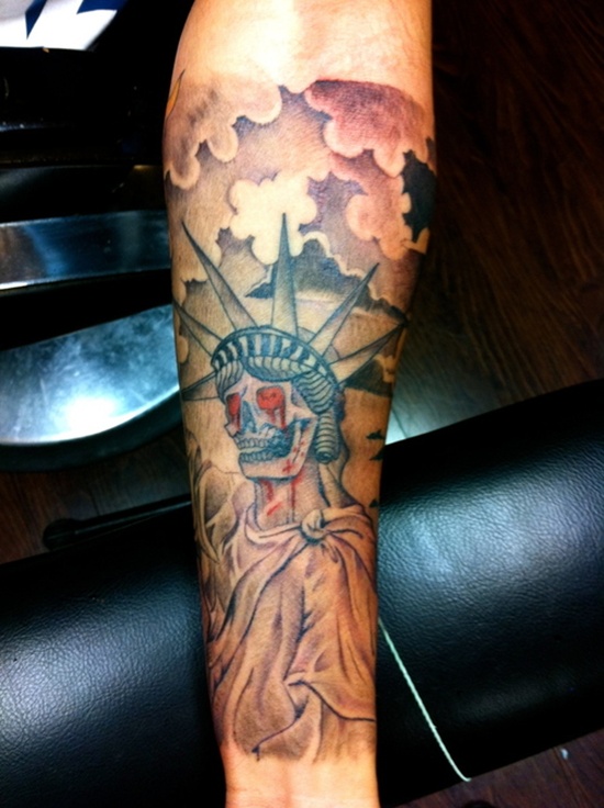 Statue of liberty tattoos design, idea 24