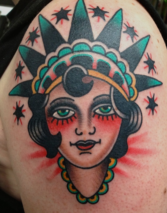 Statue of liberty tattoos design, idea 25