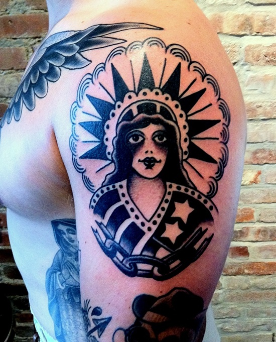 Statue of liberty tattoos design, idea 1