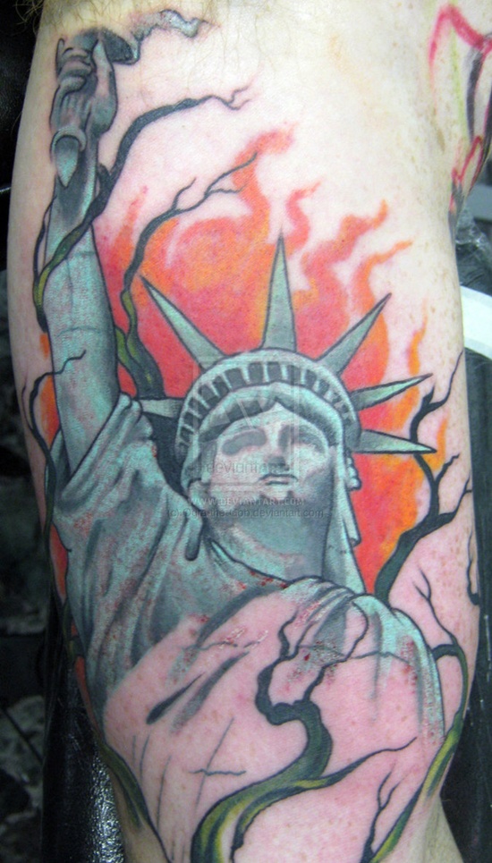 Statue of liberty tattoos design, idea 28