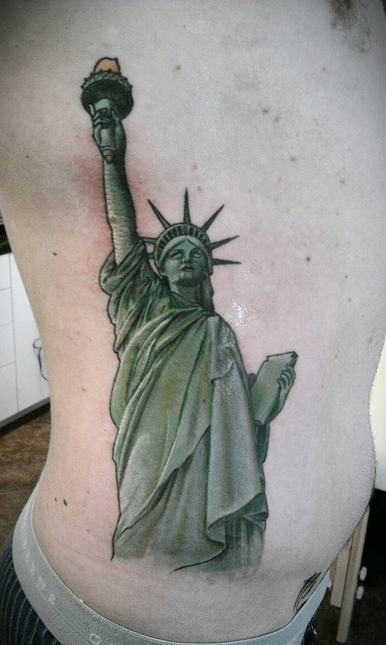 Statue of liberty tattoos design, idea 5