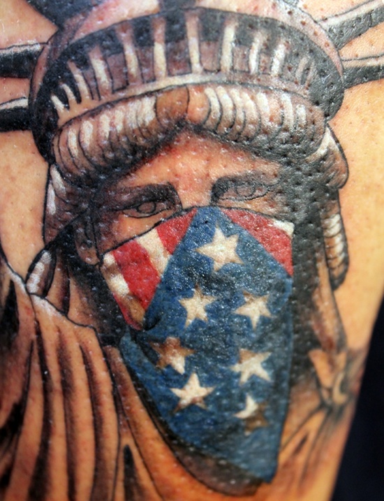Statue of liberty tattoos design, idea 30