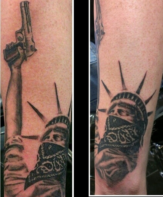 Statue of liberty tattoos design, idea 9