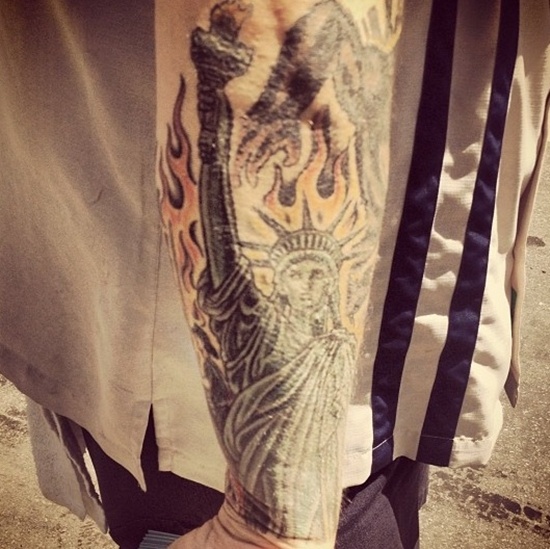 Statue of liberty tattoos design, idea 11