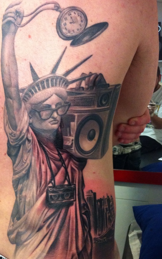 Statue of liberty tattoos design, idea 2