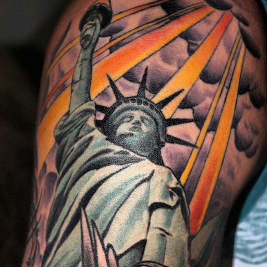 Statue of liberty tattoos design, idea 14