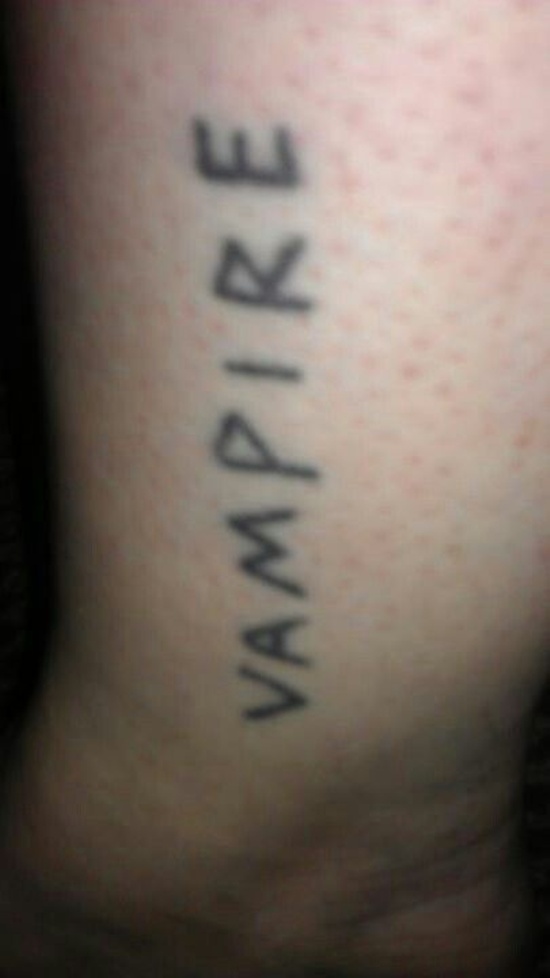 Vampire tattoo design, idea 17
