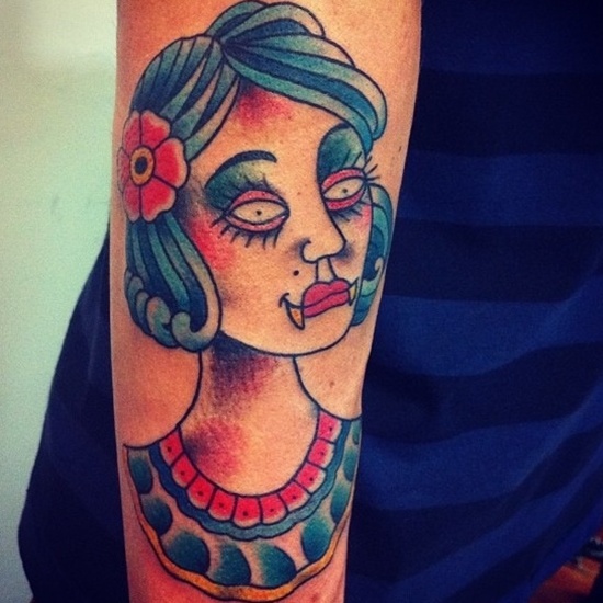 Vampire tattoo design, idea 7