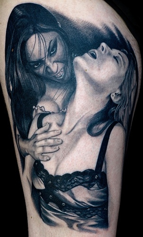 Vampire tattoo design, idea 24