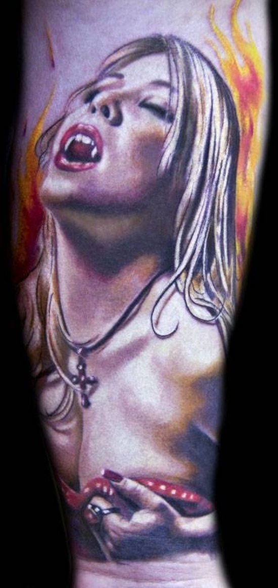 Vampire tattoo design, idea 3
