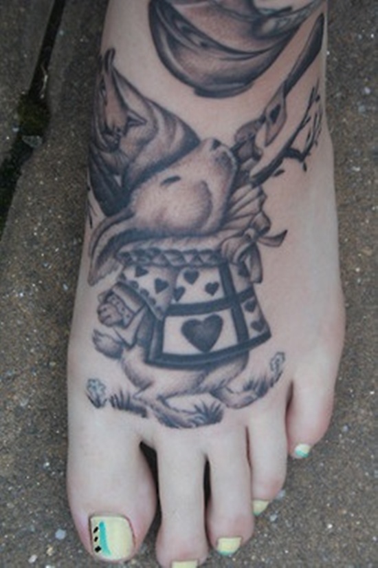 Alice in wonderland tattoo design, idea 18