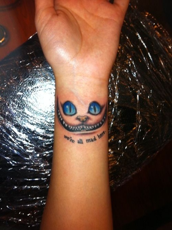 Alice in wonderland tattoo design, idea 21
