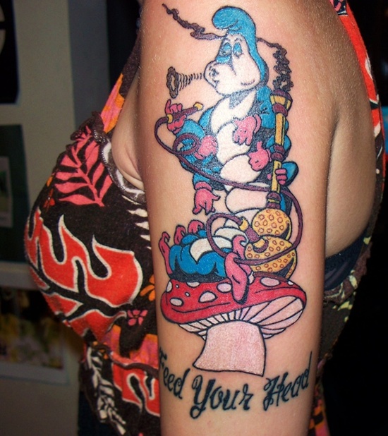 Alice in wonderland tattoo design, idea 22