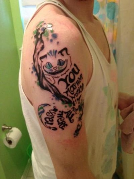 Alice in wonderland tattoo design, idea 1