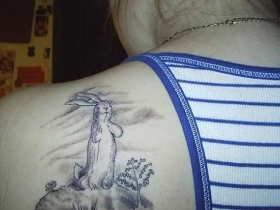 Alice in wonderland tattoo design, idea 14