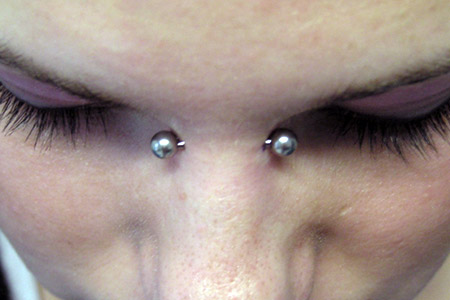 Different ways wear bridge piercing design, idea 4