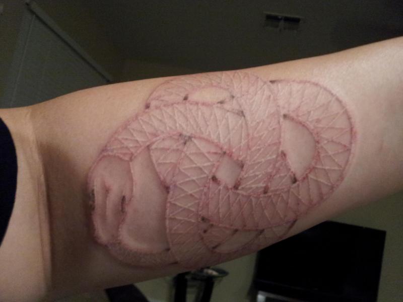 White ink tattoo design, idea 6