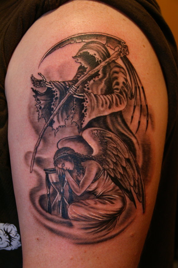 Breathtaking angel tattoos design, idea 15
