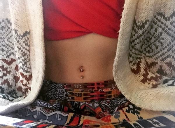 Belly button piercing design, idea 43