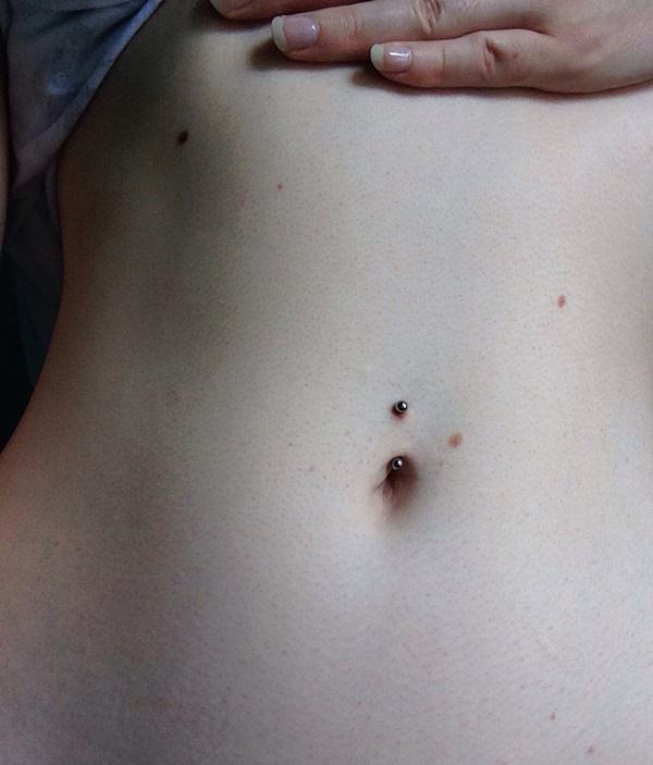 Belly button piercing design, idea 47