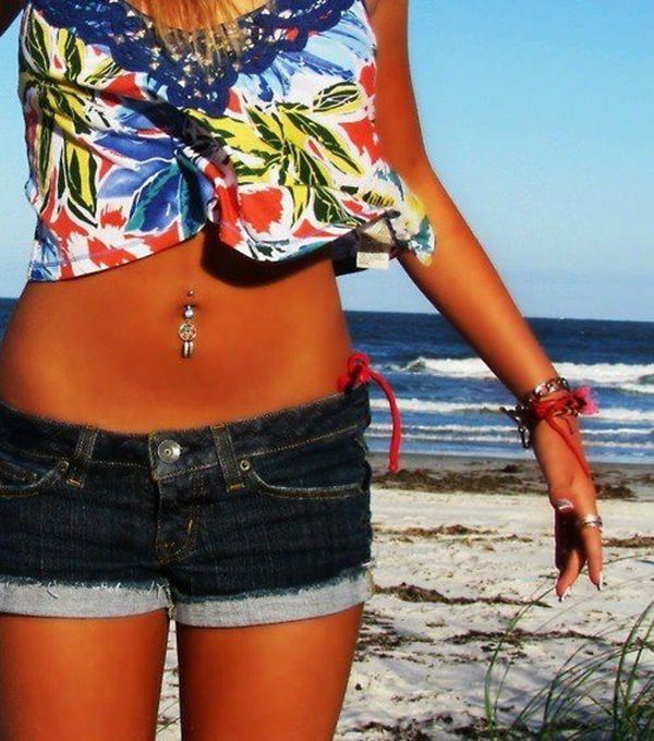 Belly button piercing design, idea 52